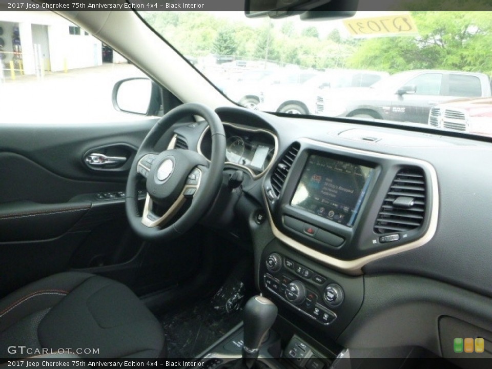 Black Interior Dashboard for the 2017 Jeep Cherokee 75th Anniversary Edition 4x4 #114856374