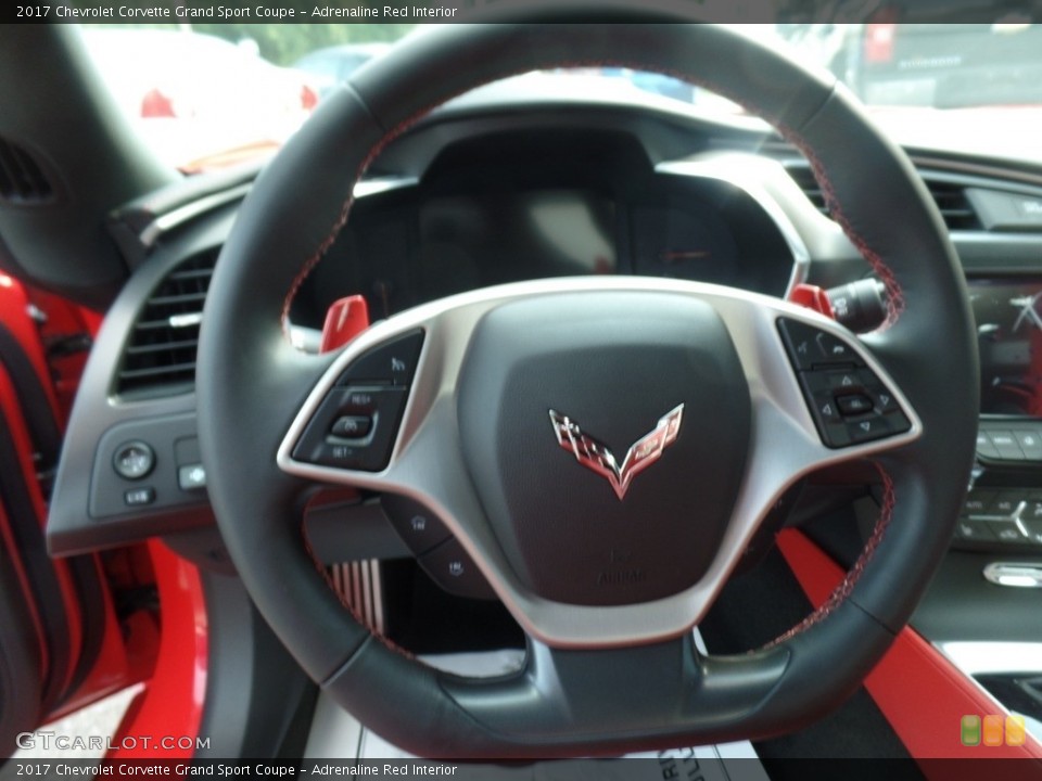 Adrenaline Red Interior Steering Wheel for the 2017 Chevrolet Corvette Grand Sport Coupe #114862329