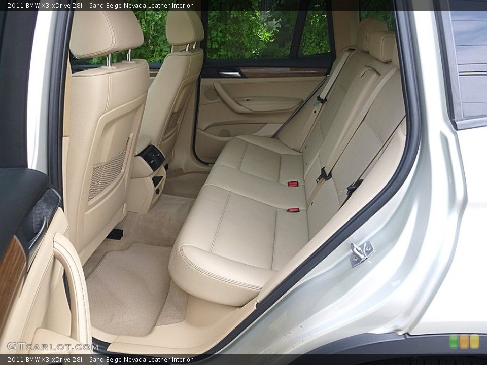 Sand Beige Nevada Leather Interior Rear Seat for the 2011 BMW X3 xDrive 28i #114890057
