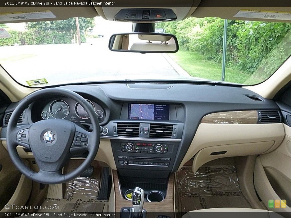 Sand Beige Nevada Leather Interior Dashboard for the 2011 BMW X3 xDrive 28i #114890240