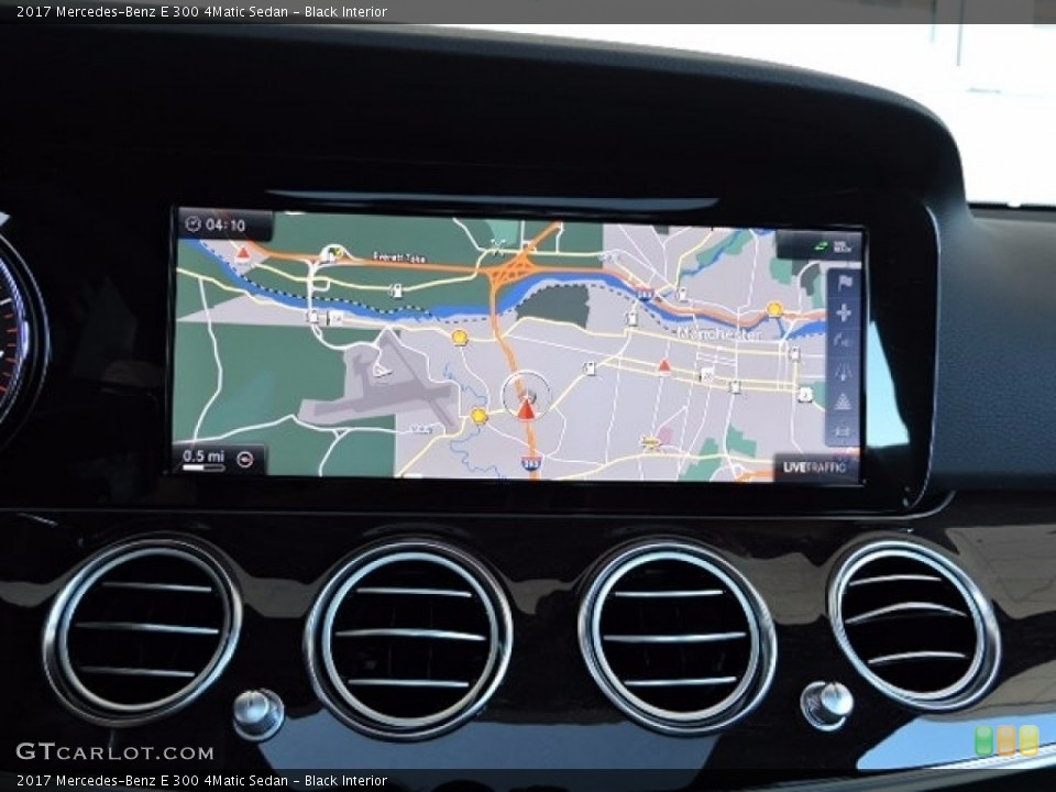 Black Interior Navigation for the 2017 Mercedes-Benz E 300 4Matic Sedan #114902321