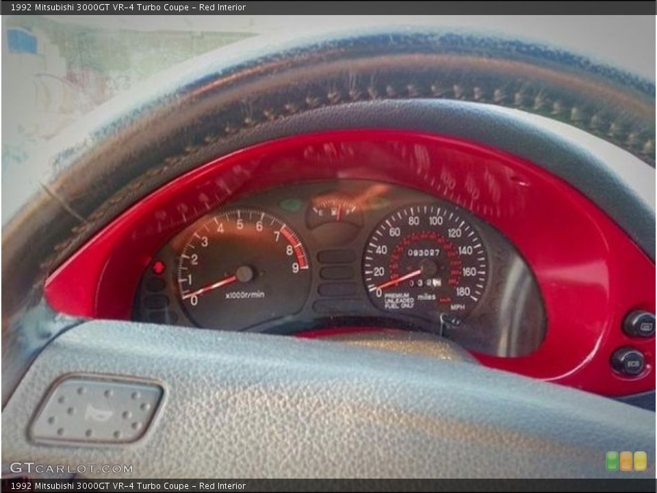 Red Interior Gauges for the 1992 Mitsubishi 3000GT VR-4 Turbo Coupe #114922969