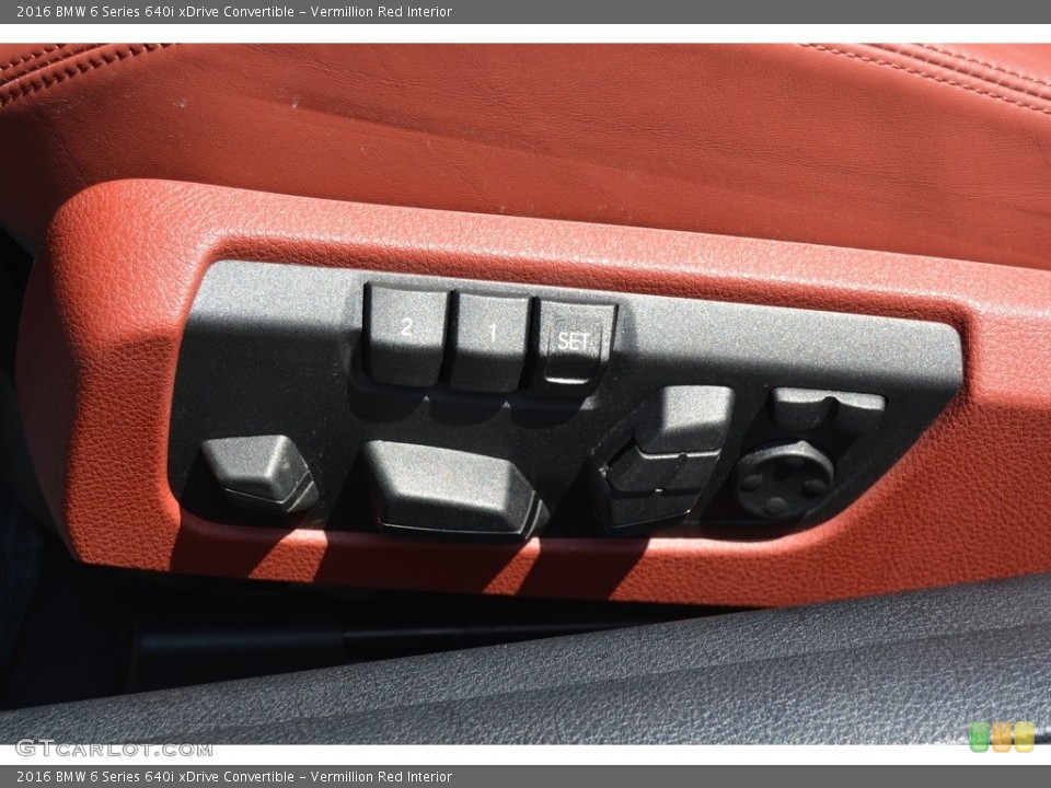 Vermillion Red Interior Controls for the 2016 BMW 6 Series 640i xDrive Convertible #114945250