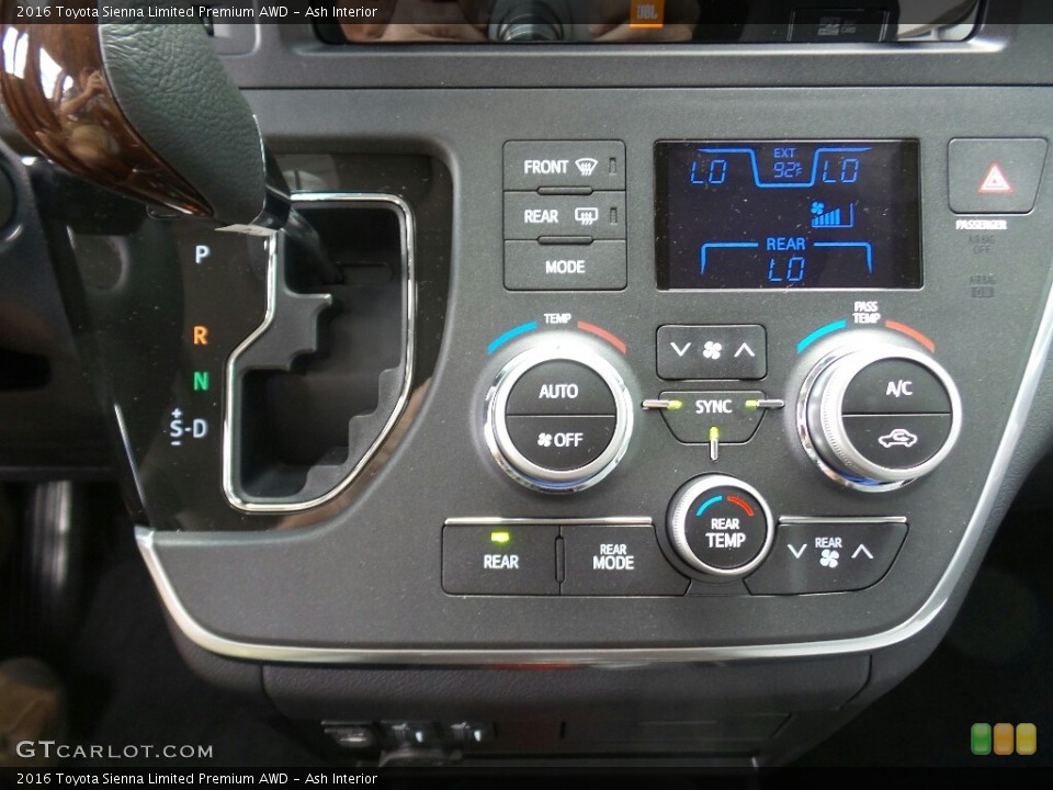 Ash Interior Controls for the 2016 Toyota Sienna Limited Premium AWD #114968440