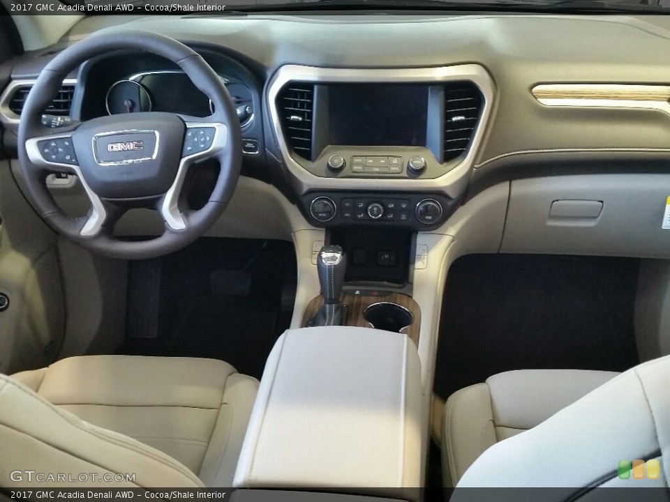 Cocoa/Shale Interior Dashboard for the 2017 GMC Acadia Denali AWD #114968552