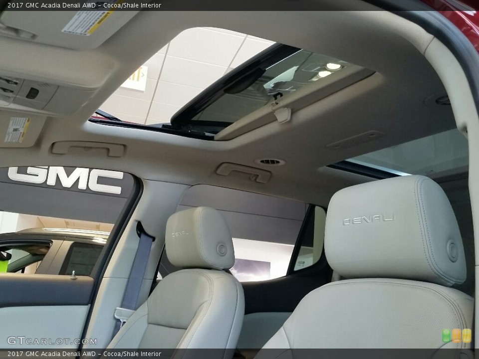 Cocoa/Shale Interior Sunroof for the 2017 GMC Acadia Denali AWD #114968638