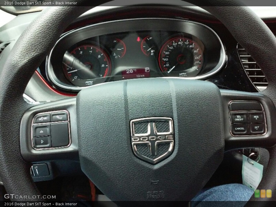 Black Interior Steering Wheel for the 2016 Dodge Dart SXT Sport #114984356