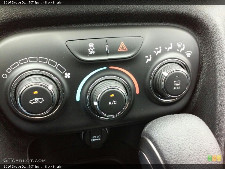 Black Interior Controls for the 2016 Dodge Dart SXT Sport #114984431
