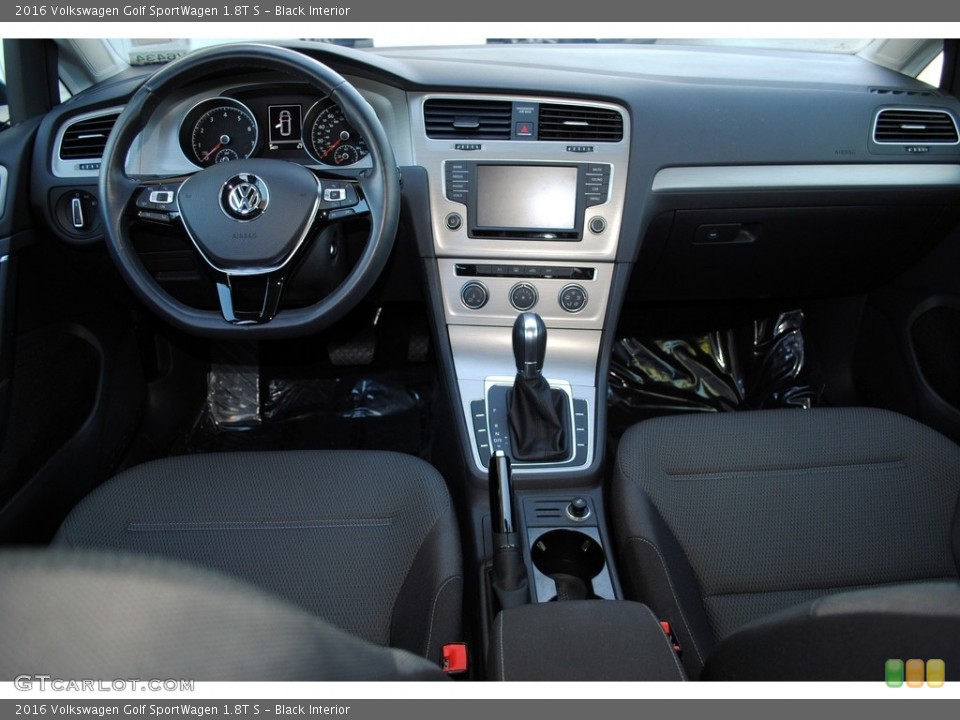 Black Interior Dashboard for the 2016 Volkswagen Golf SportWagen 1.8T S #115002354