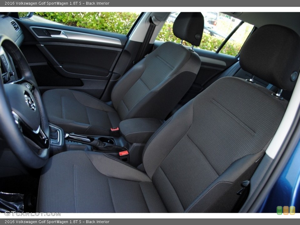 Black Interior Front Seat for the 2016 Volkswagen Golf SportWagen 1.8T S #115002385