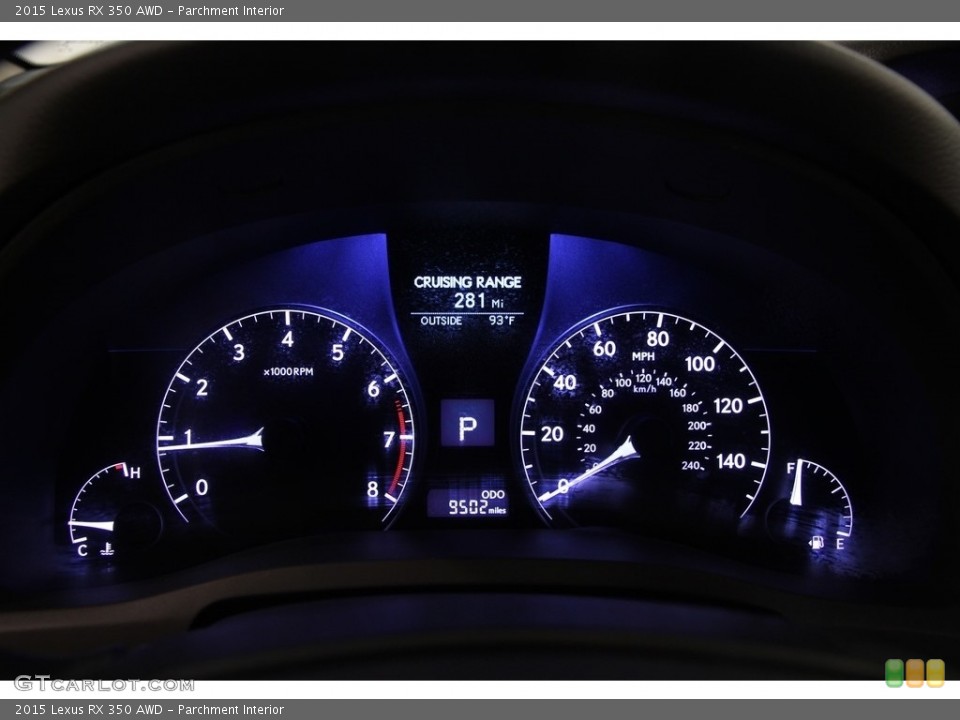 Parchment Interior Gauges for the 2015 Lexus RX 350 AWD #115009892