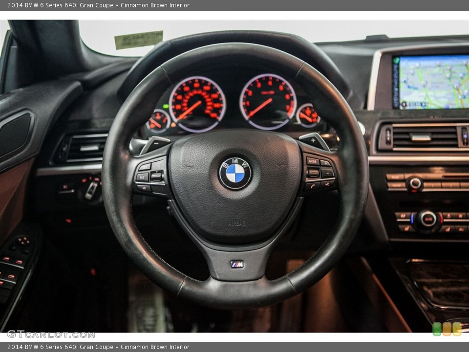 Cinnamon Brown Interior Steering Wheel for the 2014 BMW 6 Series 640i Gran Coupe #115015486