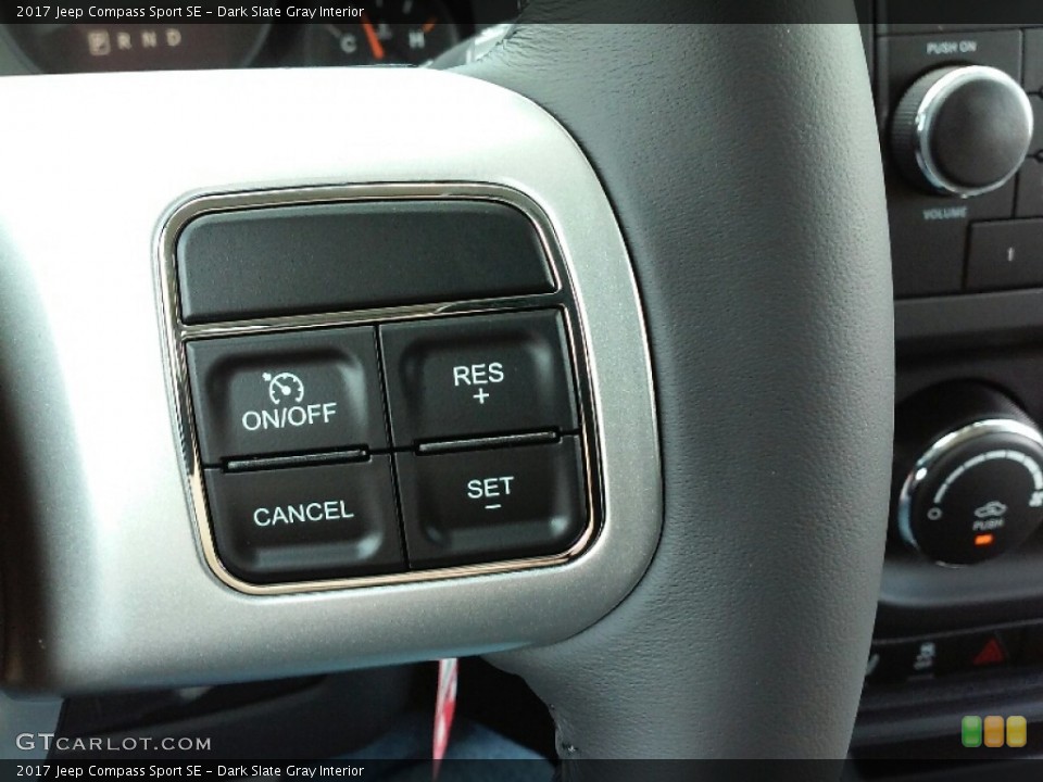 Dark Slate Gray Interior Controls for the 2017 Jeep Compass Sport SE #115017841