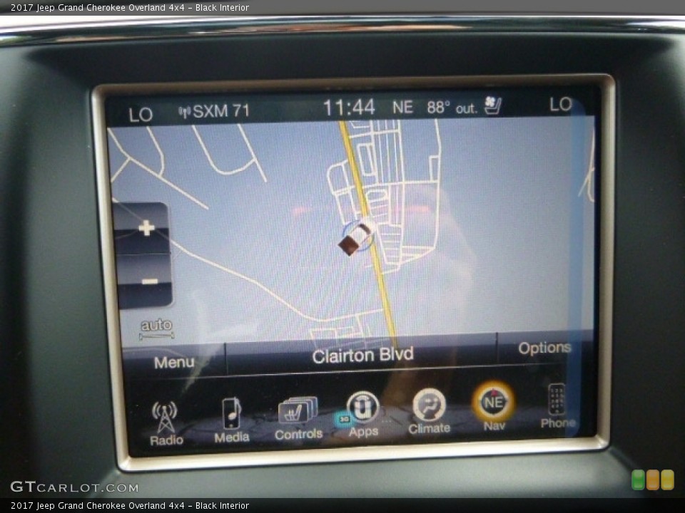 Black Interior Navigation for the 2017 Jeep Grand Cherokee Overland 4x4 #115029795