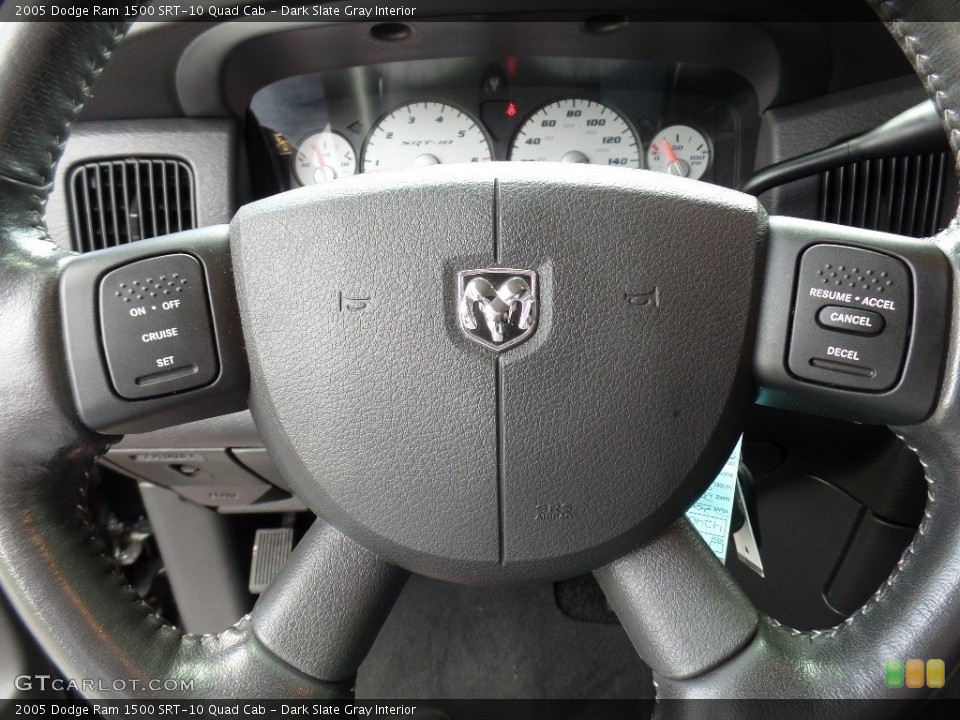 Dark Slate Gray Interior Steering Wheel for the 2005 Dodge Ram 1500 SRT-10 Quad Cab #115036152