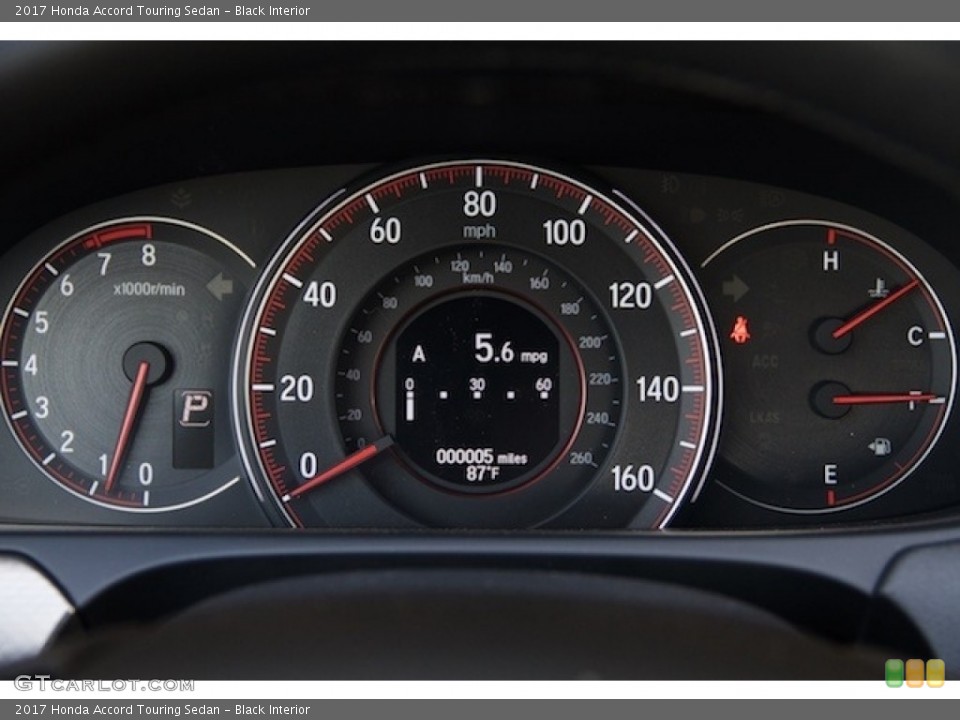 Black Interior Gauges for the 2017 Honda Accord Touring Sedan #115041860