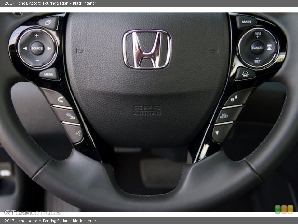 Black Interior Steering Wheel for the 2017 Honda Accord Touring Sedan #115041906