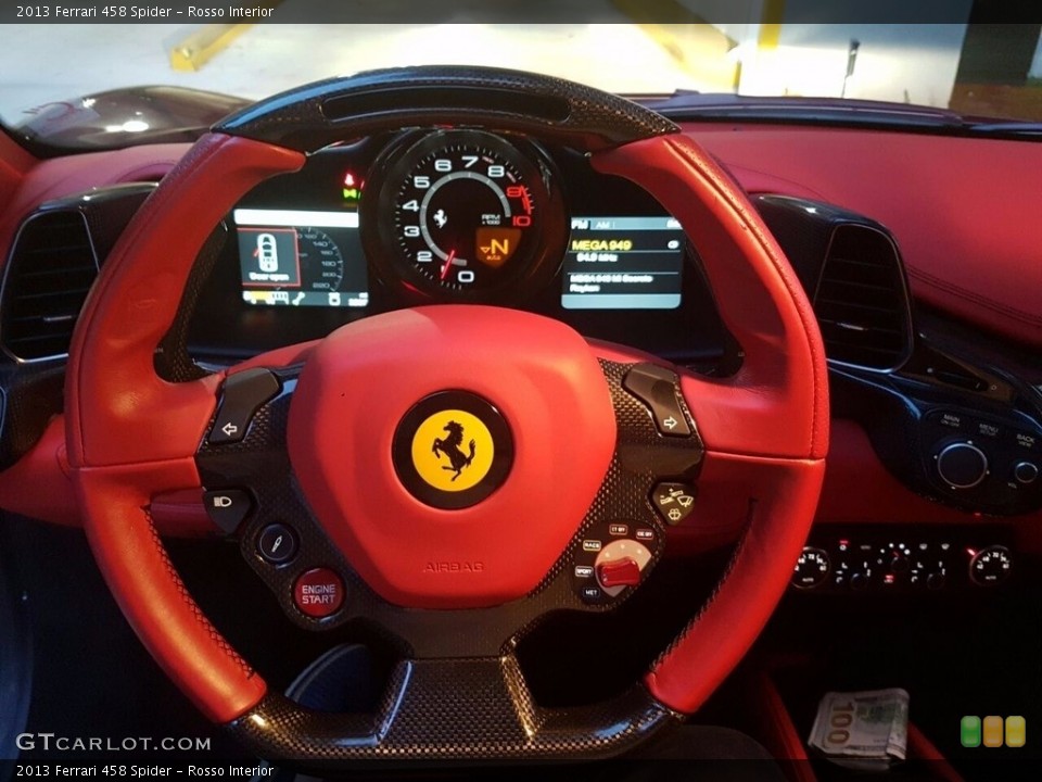 Rosso Interior Steering Wheel for the 2013 Ferrari 458 Spider #115052868