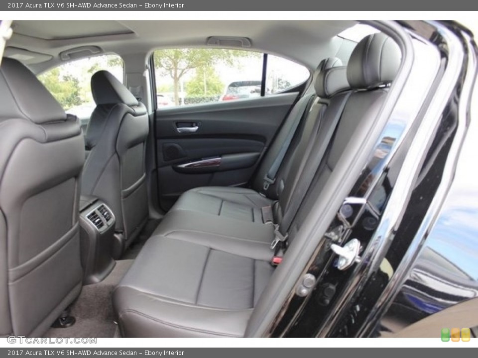 Ebony Interior Rear Seat for the 2017 Acura TLX V6 SH-AWD Advance Sedan #115064733