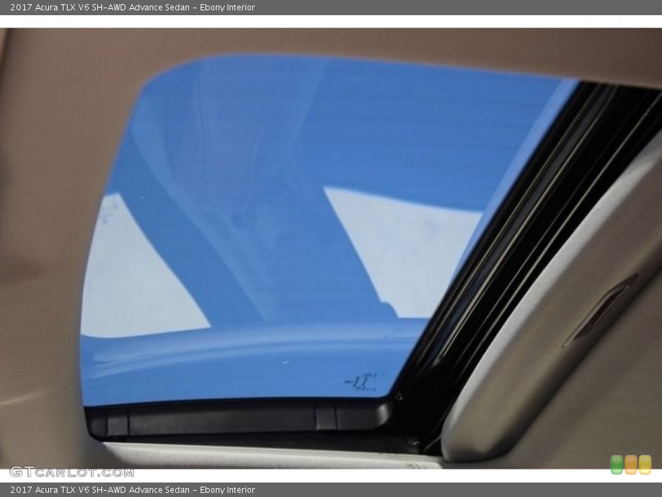 Ebony Interior Sunroof for the 2017 Acura TLX V6 SH-AWD Advance Sedan #115065138