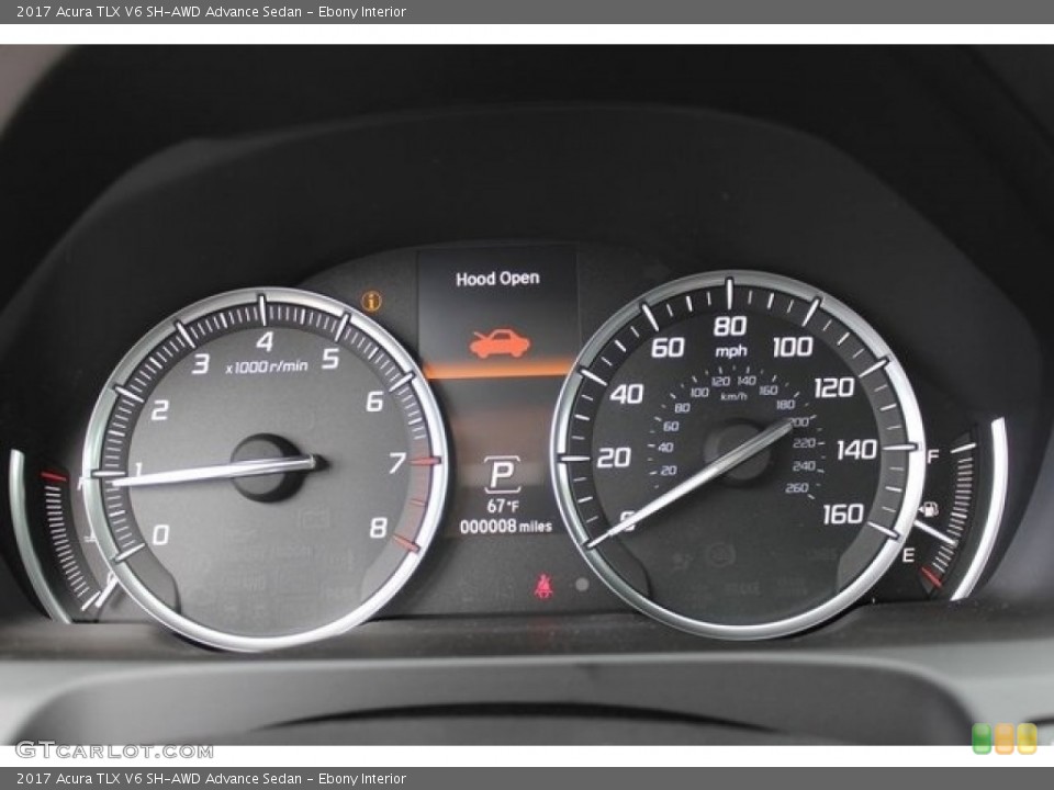 Ebony Interior Gauges for the 2017 Acura TLX V6 SH-AWD Advance Sedan #115065144