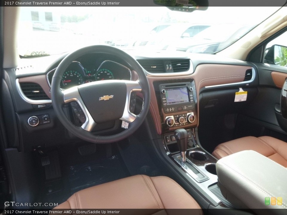 Ebony/Saddle Up Interior Photo for the 2017 Chevrolet Traverse Premier AWD #115080092