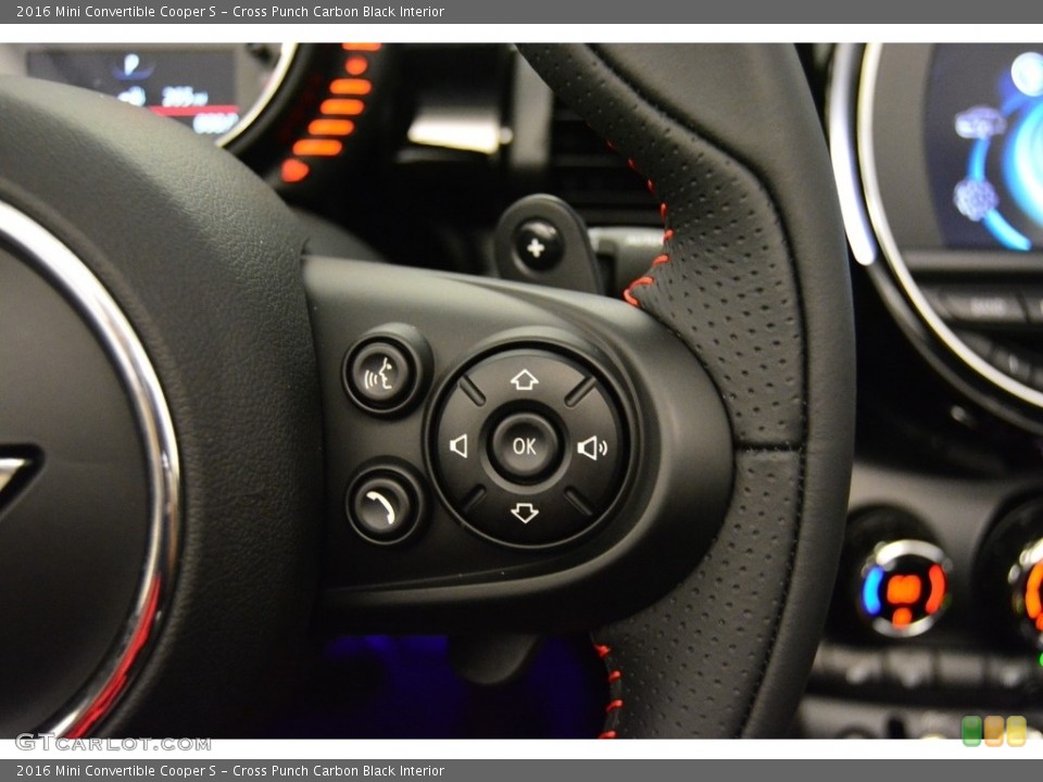 Cross Punch Carbon Black Interior Controls for the 2016 Mini Convertible Cooper S #115084691