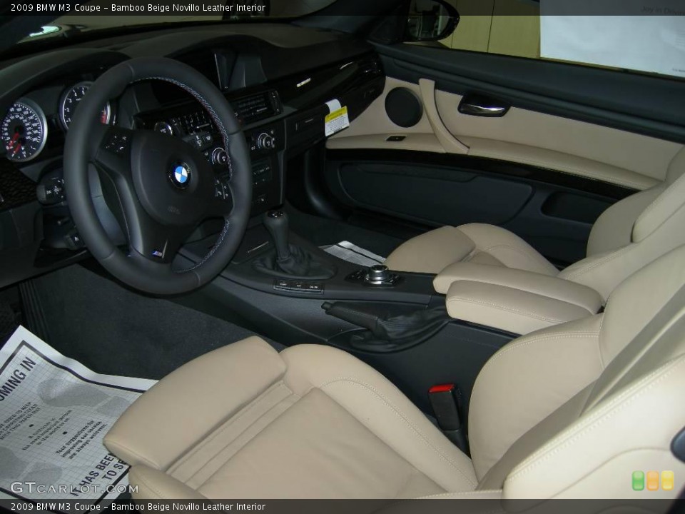 Bamboo Beige Novillo Leather Interior Photo for the 2009 BMW M3 Coupe #11508608