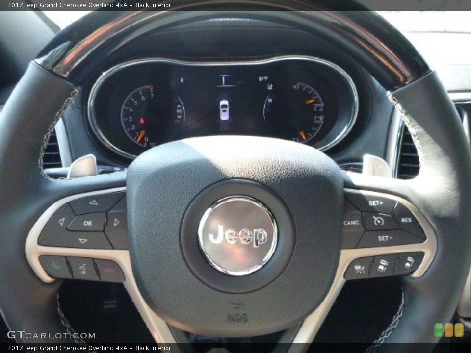 Black Interior Steering Wheel for the 2017 Jeep Grand Cherokee Overland 4x4 #115098979