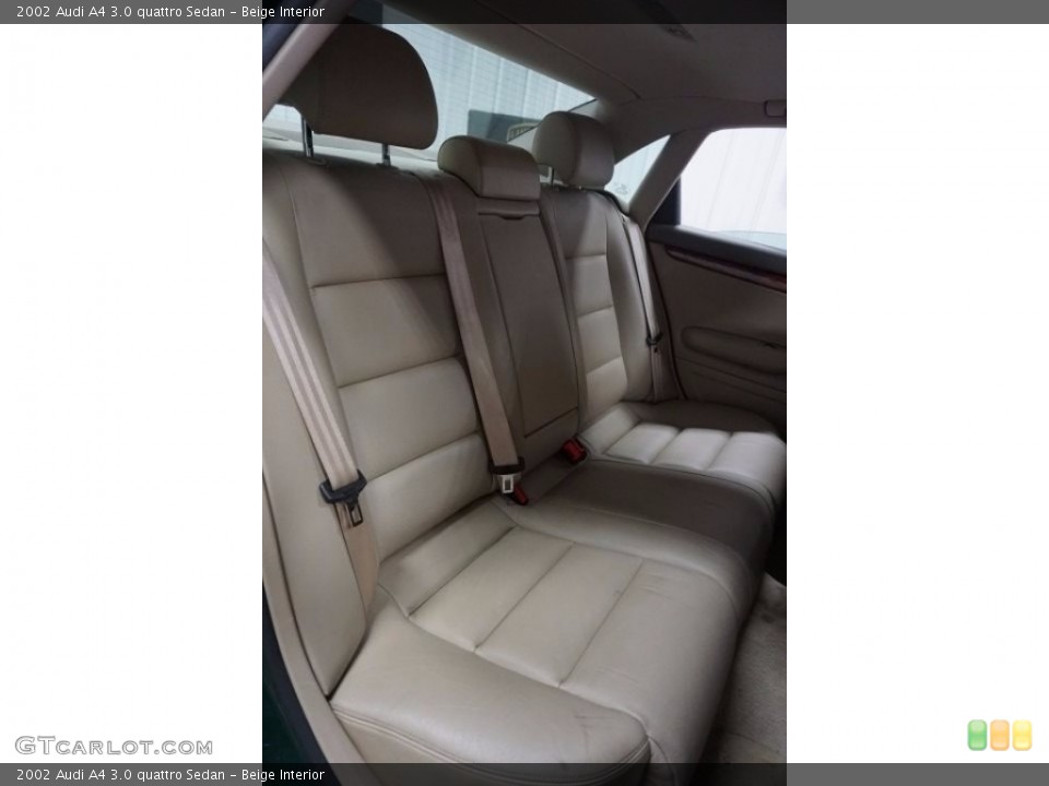 Beige Interior Rear Seat for the 2002 Audi A4 3.0 quattro Sedan #115109766