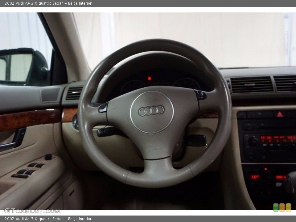 Beige Interior Steering Wheel for the 2002 Audi A4 3.0 quattro Sedan #115109907