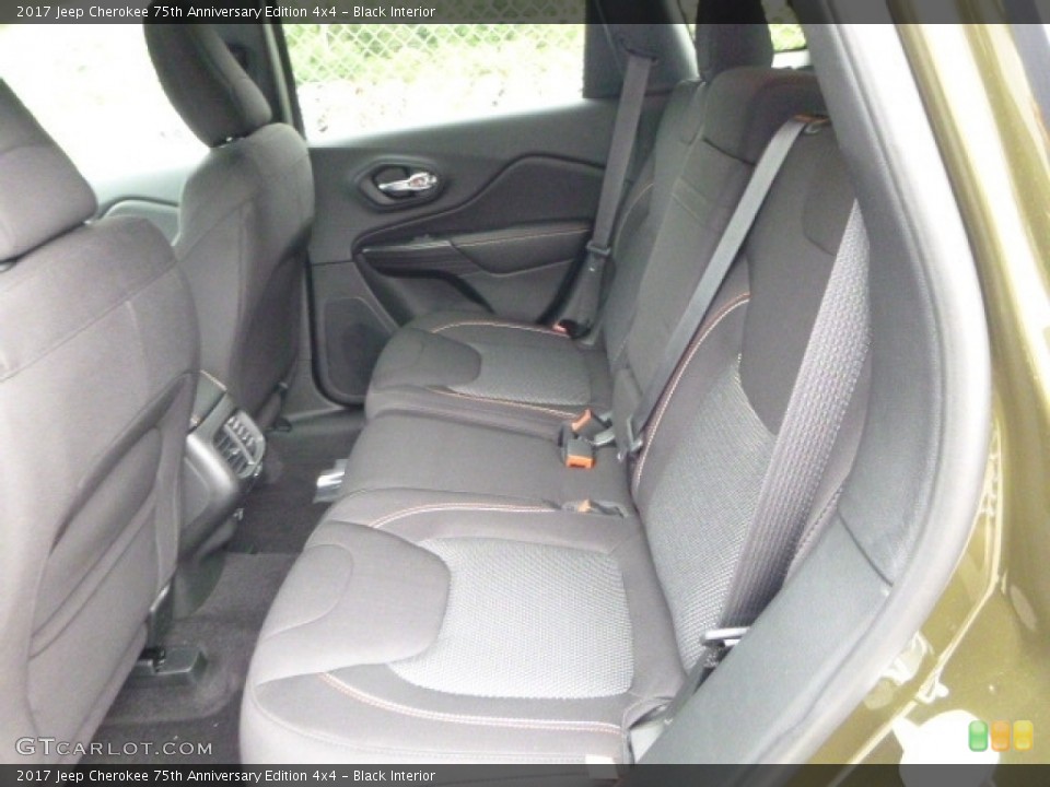 Black Interior Rear Seat for the 2017 Jeep Cherokee 75th Anniversary Edition 4x4 #115111533