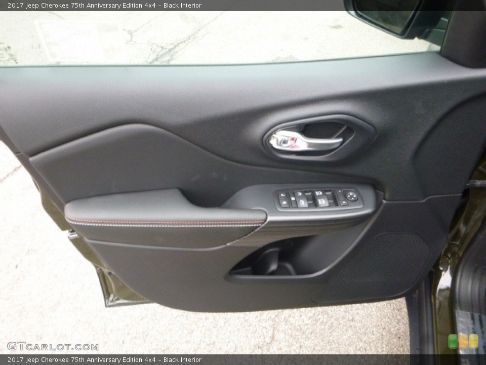 Black Interior Door Panel for the 2017 Jeep Cherokee 75th Anniversary Edition 4x4 #115111734