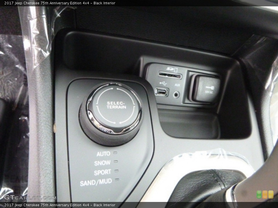 Black Interior Controls for the 2017 Jeep Cherokee 75th Anniversary Edition 4x4 #115111887