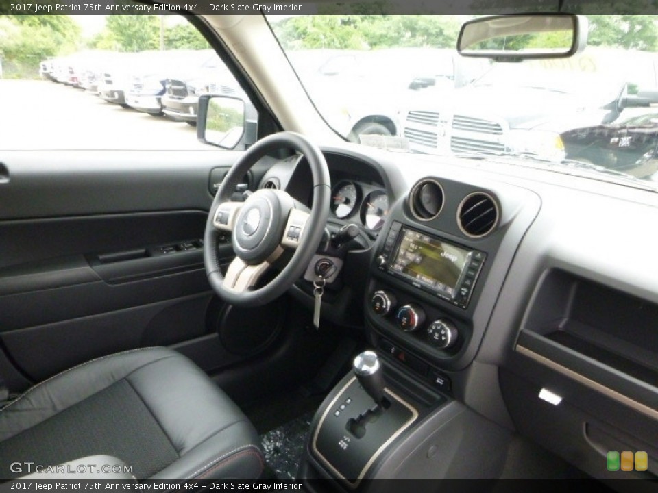 Dark Slate Gray Interior Dashboard for the 2017 Jeep Patriot 75th Anniversary Edition 4x4 #115112124
