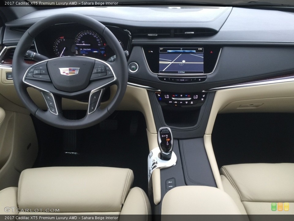 Sahara Beige Interior Dashboard for the 2017 Cadillac XT5 Premium Luxury AWD #115112892