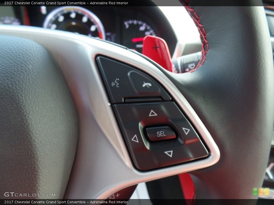 Adrenaline Red Interior Controls for the 2017 Chevrolet Corvette Grand Sport Convertible #115127778