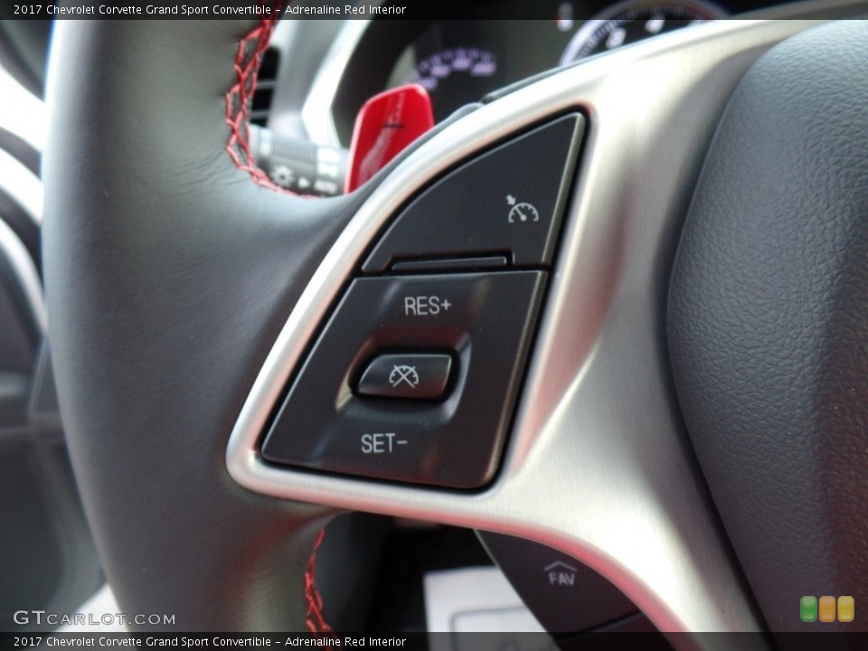 Adrenaline Red Interior Controls for the 2017 Chevrolet Corvette Grand Sport Convertible #115127784