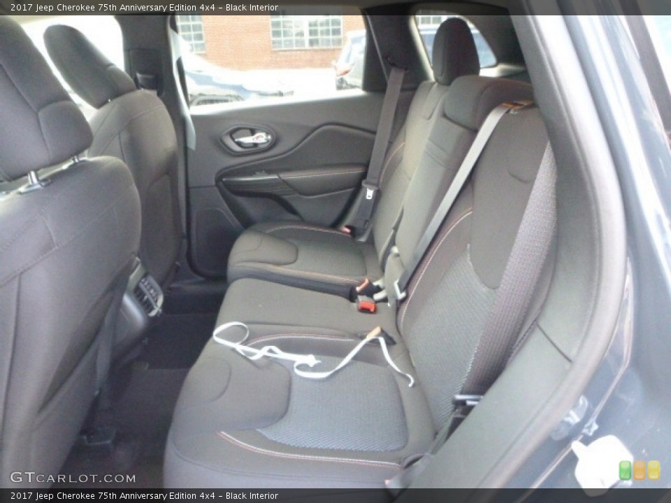 Black Interior Rear Seat for the 2017 Jeep Cherokee 75th Anniversary Edition 4x4 #115133732