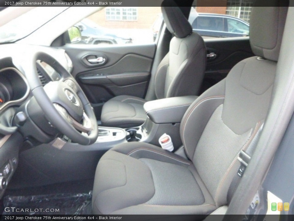 Black Interior Photo for the 2017 Jeep Cherokee 75th Anniversary Edition 4x4 #115133960