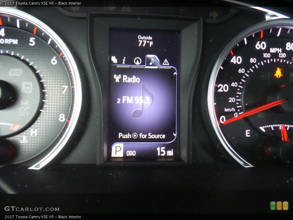 Black Interior Gauges for the 2017 Toyota Camry XSE V6 #115142370