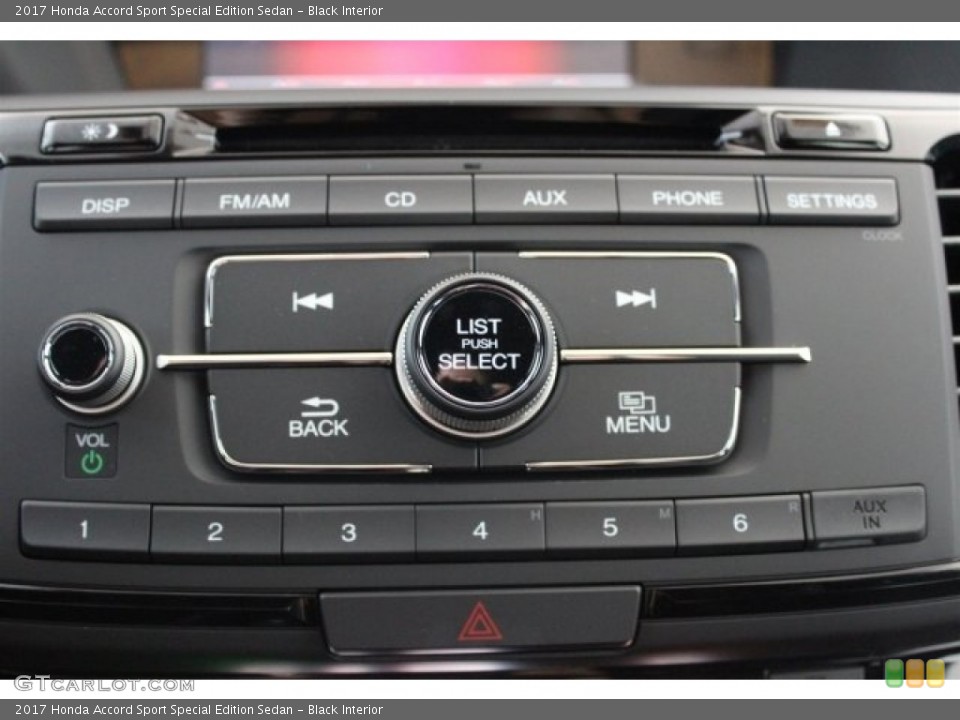 Black Interior Controls for the 2017 Honda Accord Sport Special Edition Sedan #115142990