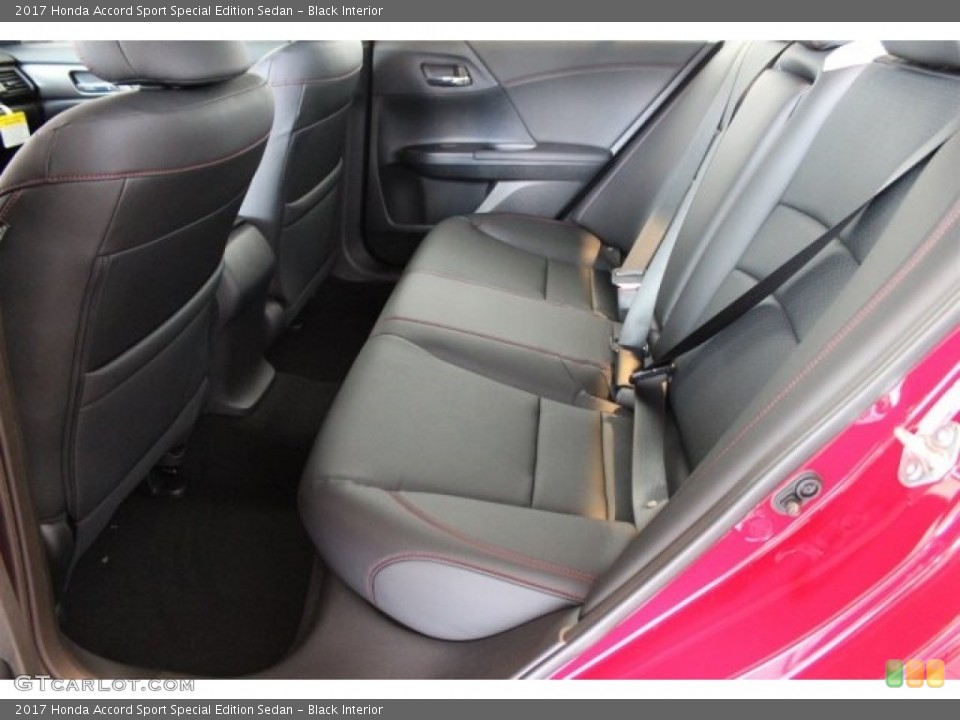 Black Interior Rear Seat for the 2017 Honda Accord Sport Special Edition Sedan #115143101