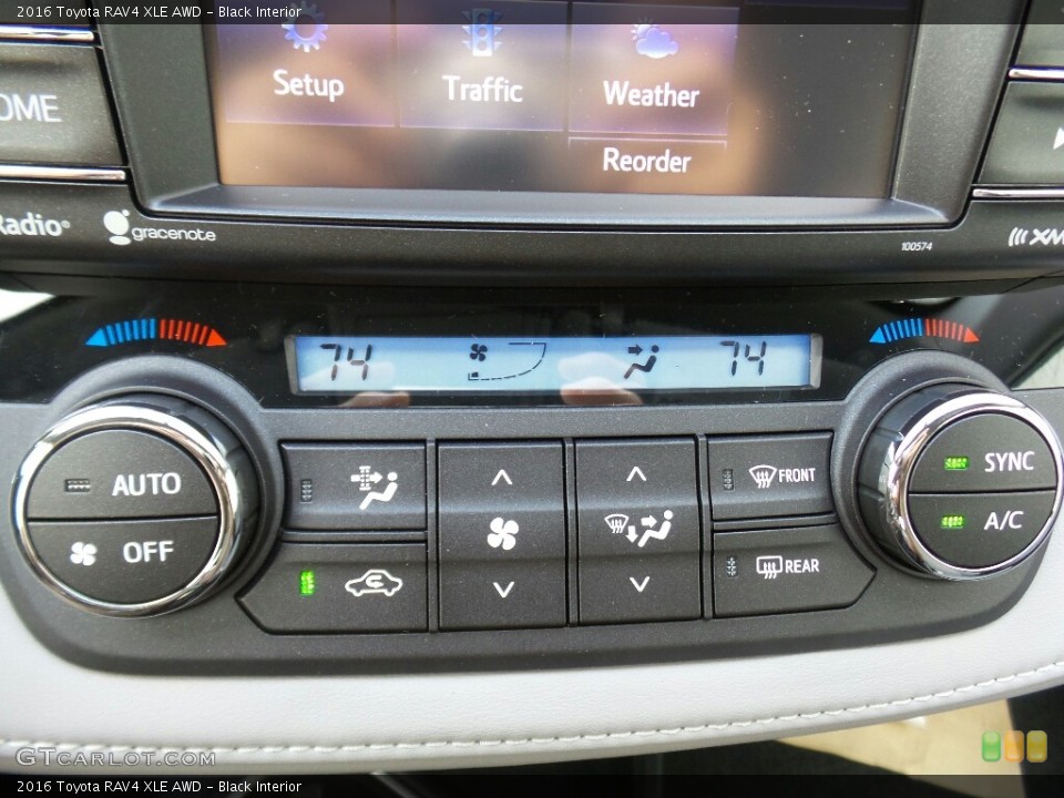 Black Interior Controls for the 2016 Toyota RAV4 XLE AWD #115145161