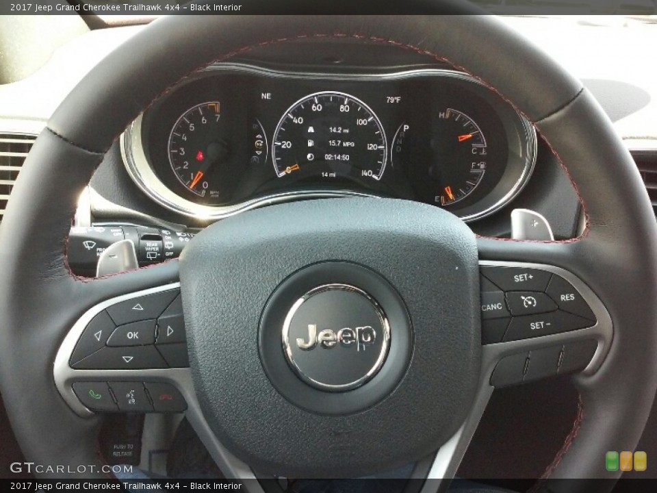 Black Interior Steering Wheel for the 2017 Jeep Grand Cherokee Trailhawk 4x4 #115146697