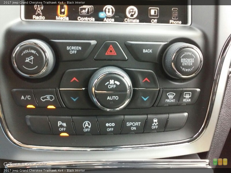 Black Interior Controls for the 2017 Jeep Grand Cherokee Trailhawk 4x4 #115146866