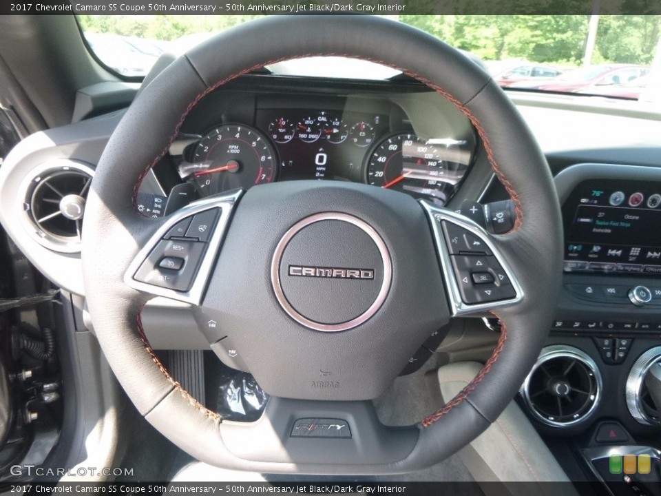 50th Anniversary Jet Black/Dark Gray Interior Steering Wheel for the 2017 Chevrolet Camaro SS Coupe 50th Anniversary #115162256