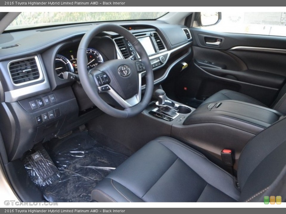 Black Interior Photo for the 2016 Toyota Highlander Hybrid Limited Platinum AWD #115170632