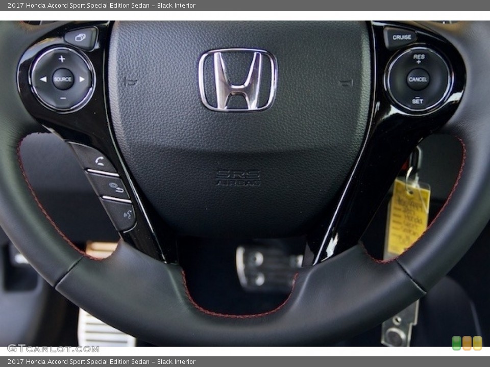 Black Interior Steering Wheel for the 2017 Honda Accord Sport Special Edition Sedan #115175554