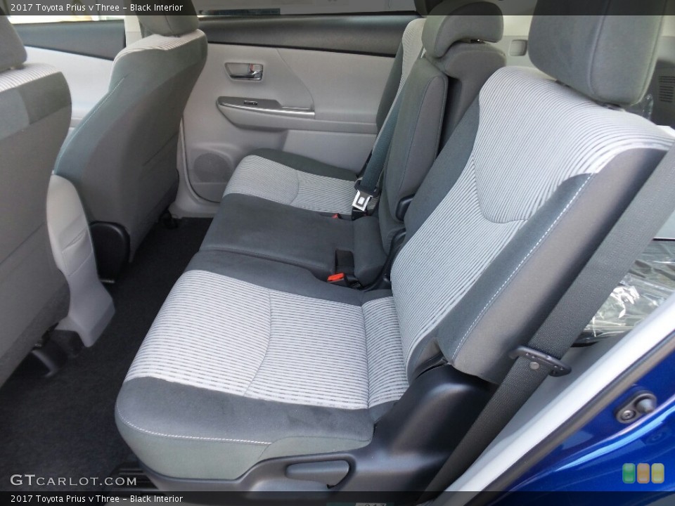 Black Interior Rear Seat for the 2017 Toyota Prius v Three #115175846